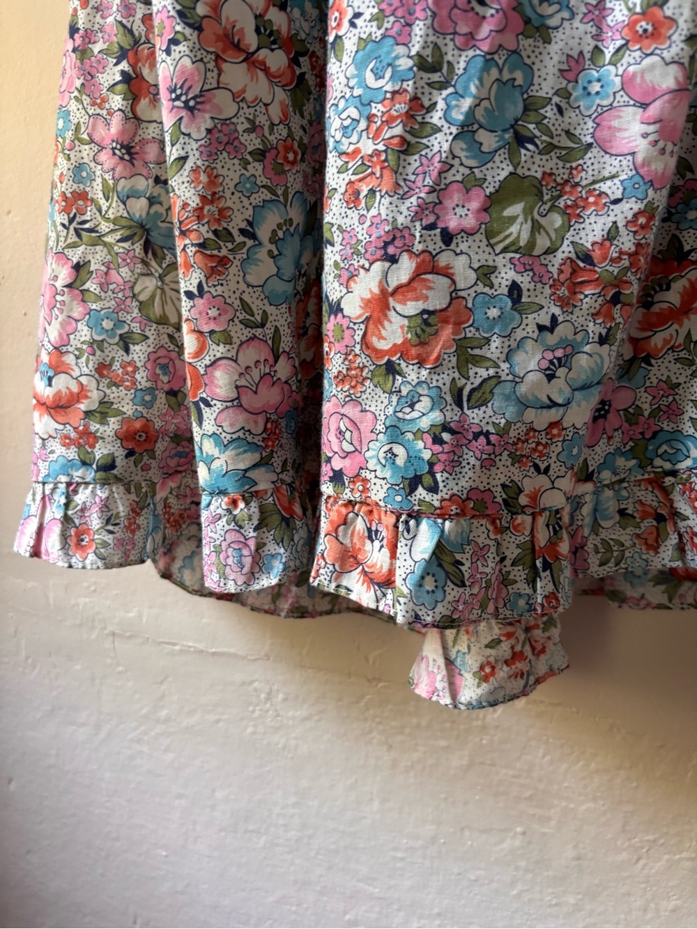 Vintage floral skirt cottage grain sack style - Picture 8 of 11